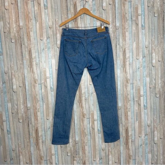 Shockoe Atelier 32 x 32 Tapered Slim Skinny Denim Jeans Light Blue Wash $259 - Picture 4 of 7